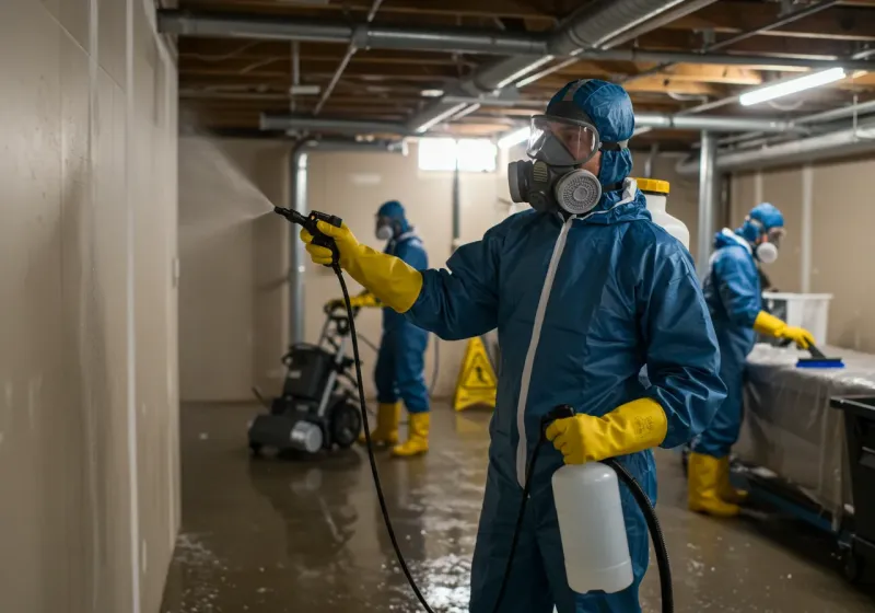 Basement Sanitization and Antimicrobial Treatment process in Center, ND